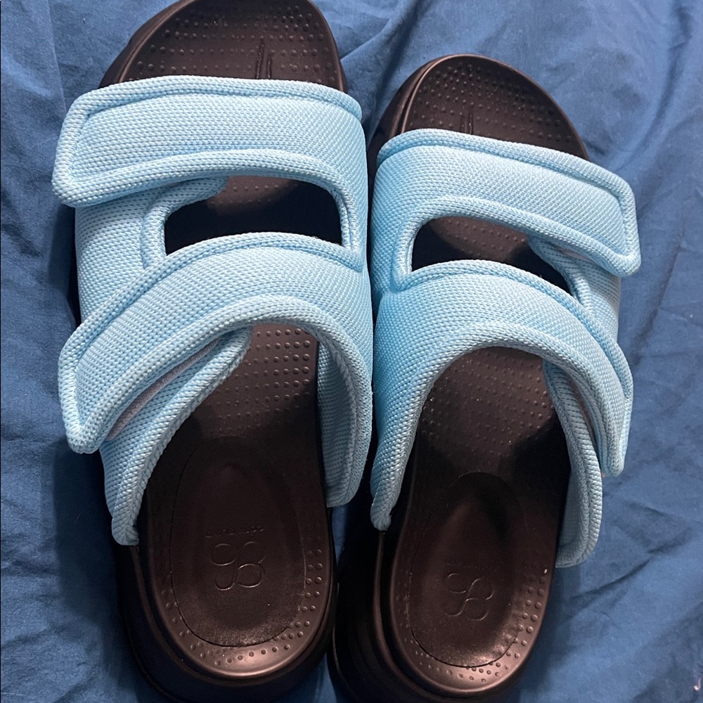 Stylish Blue Velcro Sandals for Women